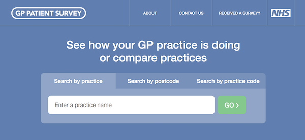 NHS GP Patient Survey website